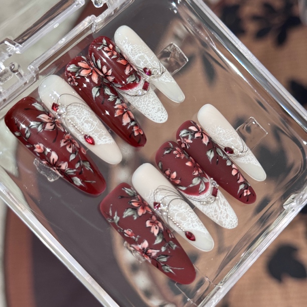 红墙·纯手工穿戴甲定制款