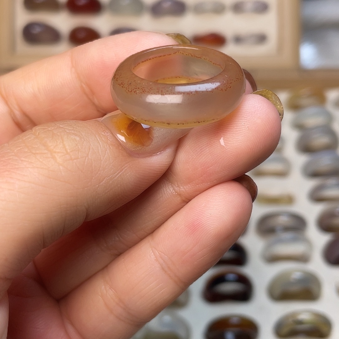 玛瑙/玉髓合金戒指A09港17不退换