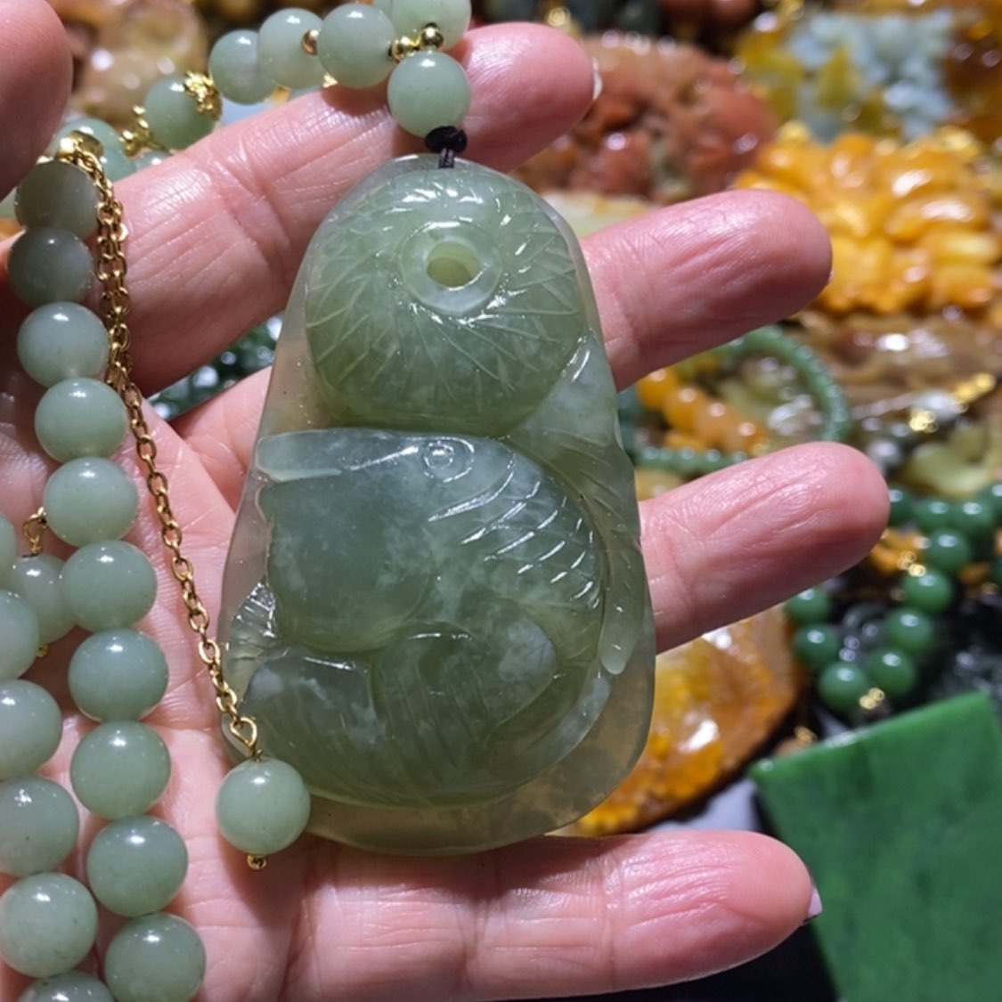 【闪购商品】岫玉毛衣链未镶嵌