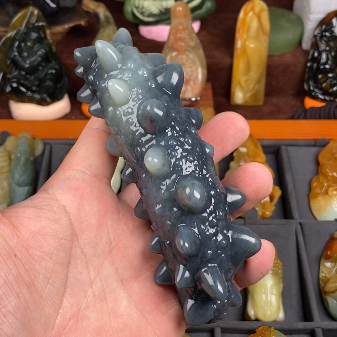 蛇纹石玉手把未镶嵌你**你