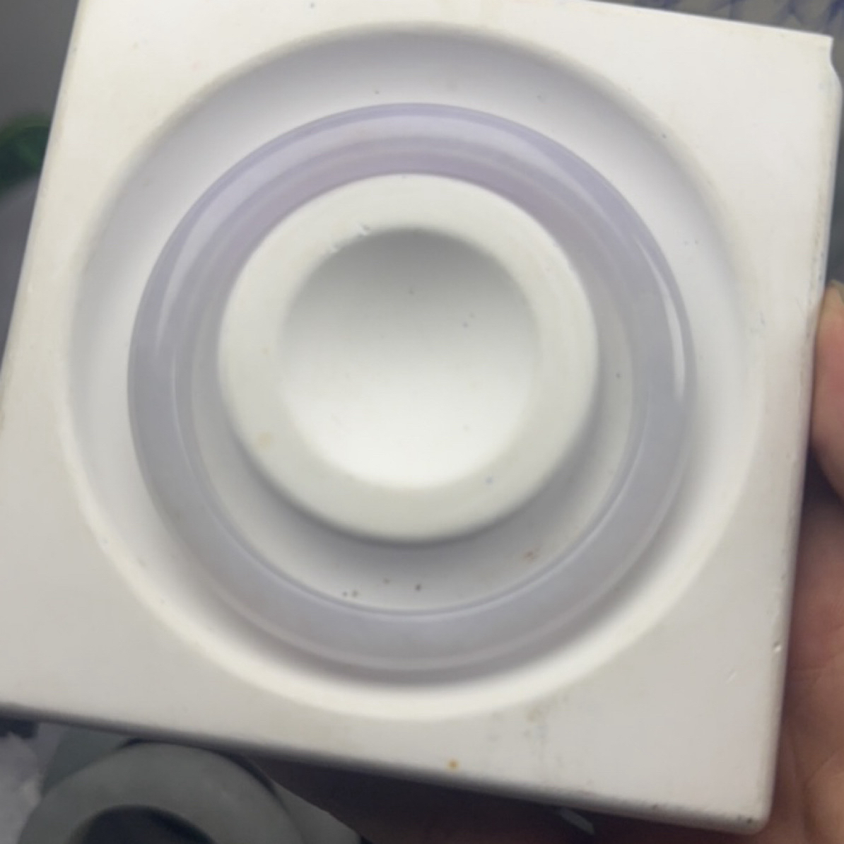 1号翡翠手镯A货55-56圈粉紫细糯有纹裂
