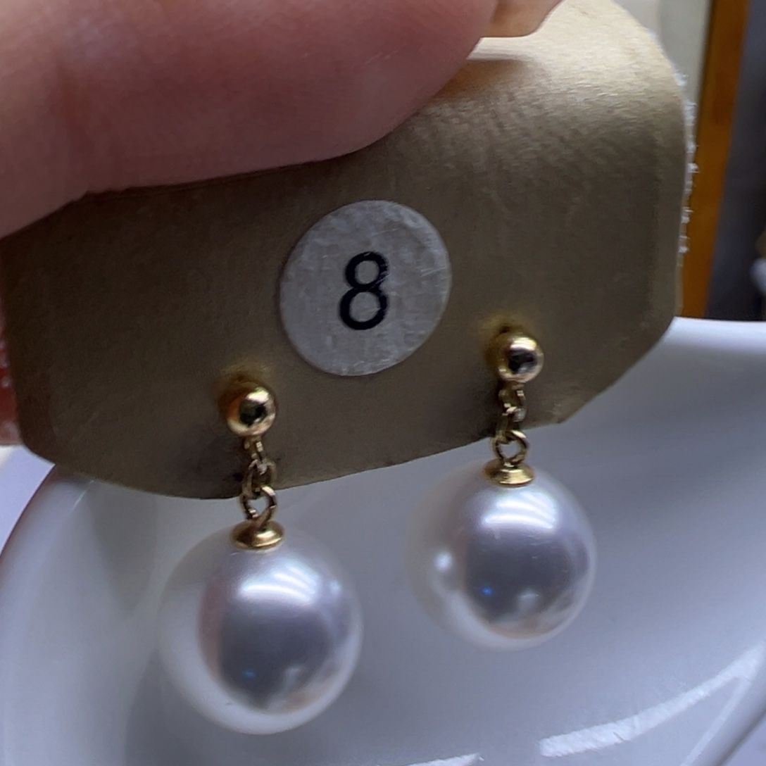 耳饰淡水珍珠银S925镶嵌