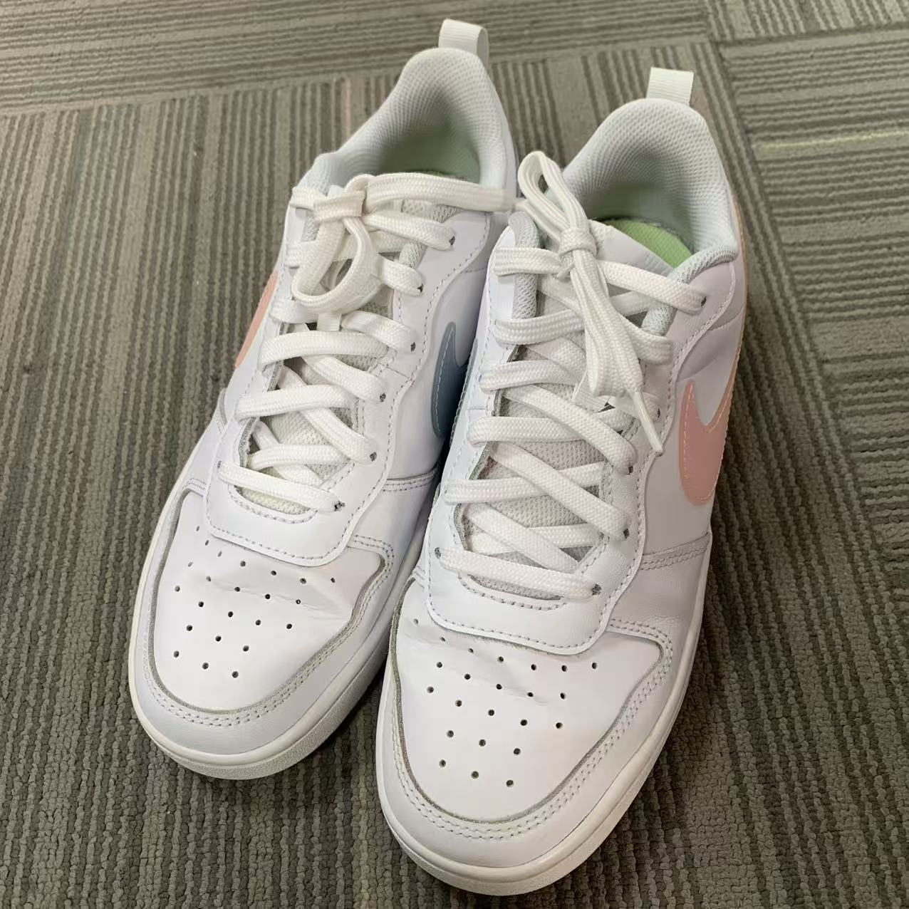 微瑕慎拍 NIKE/耐克 Court(GS)低帮鸳鸯勾休闲板鞋DD3023-100-40
