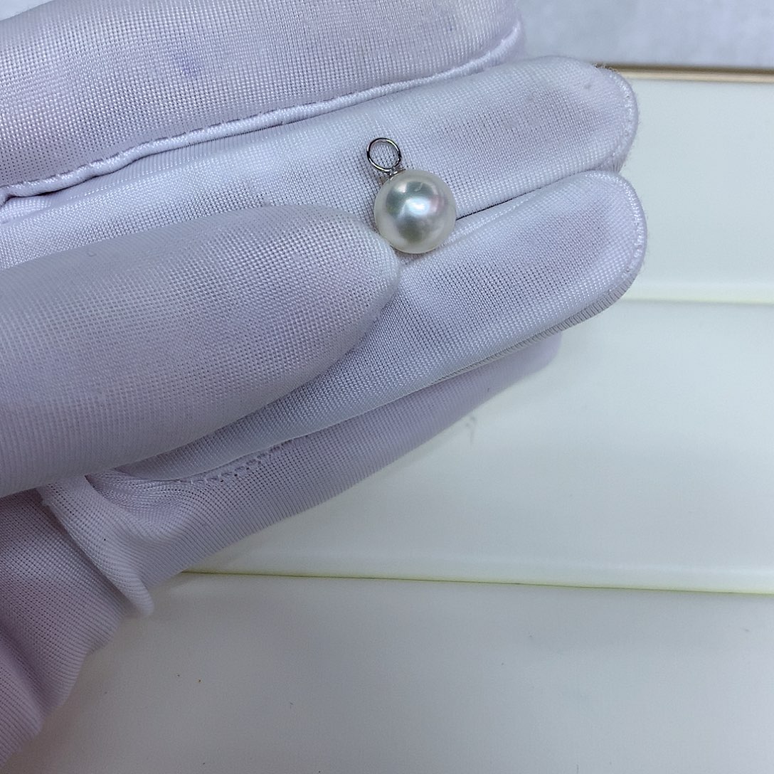 吊坠(不含链)18K金镶嵌海水珍珠9-10
