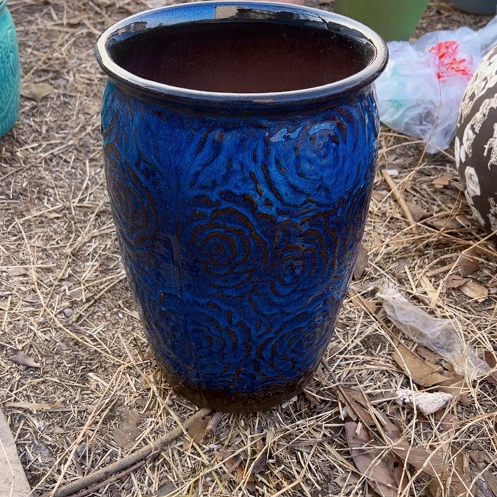 紫砂花盆高度32口21          