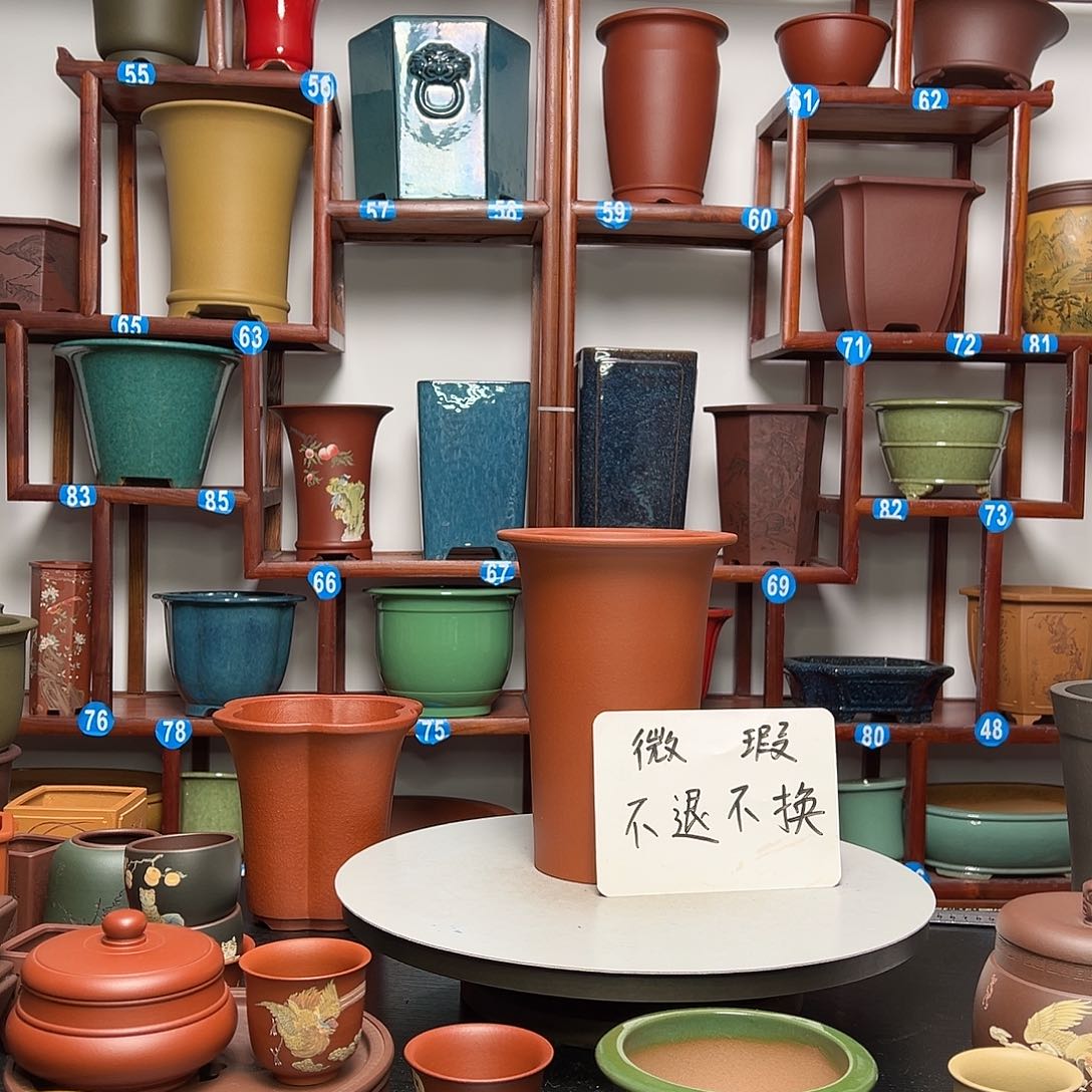 紫砂花盆心*海圆盆花盆