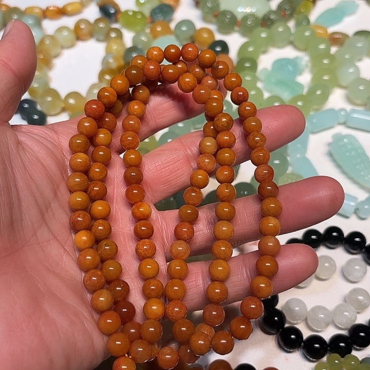 蛇纹石玉未镶嵌项链