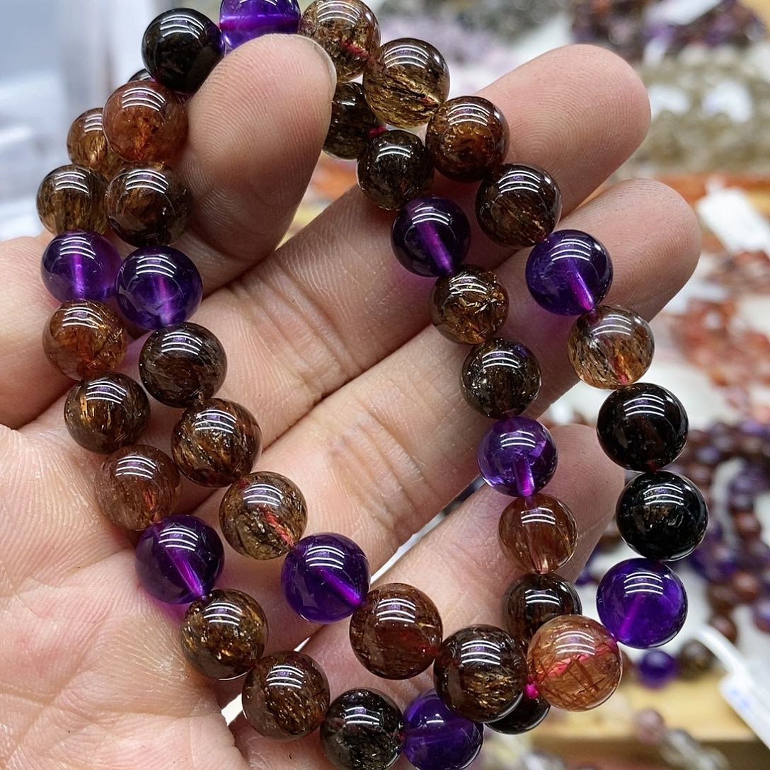 水晶手链未镶嵌多样性发货发一条