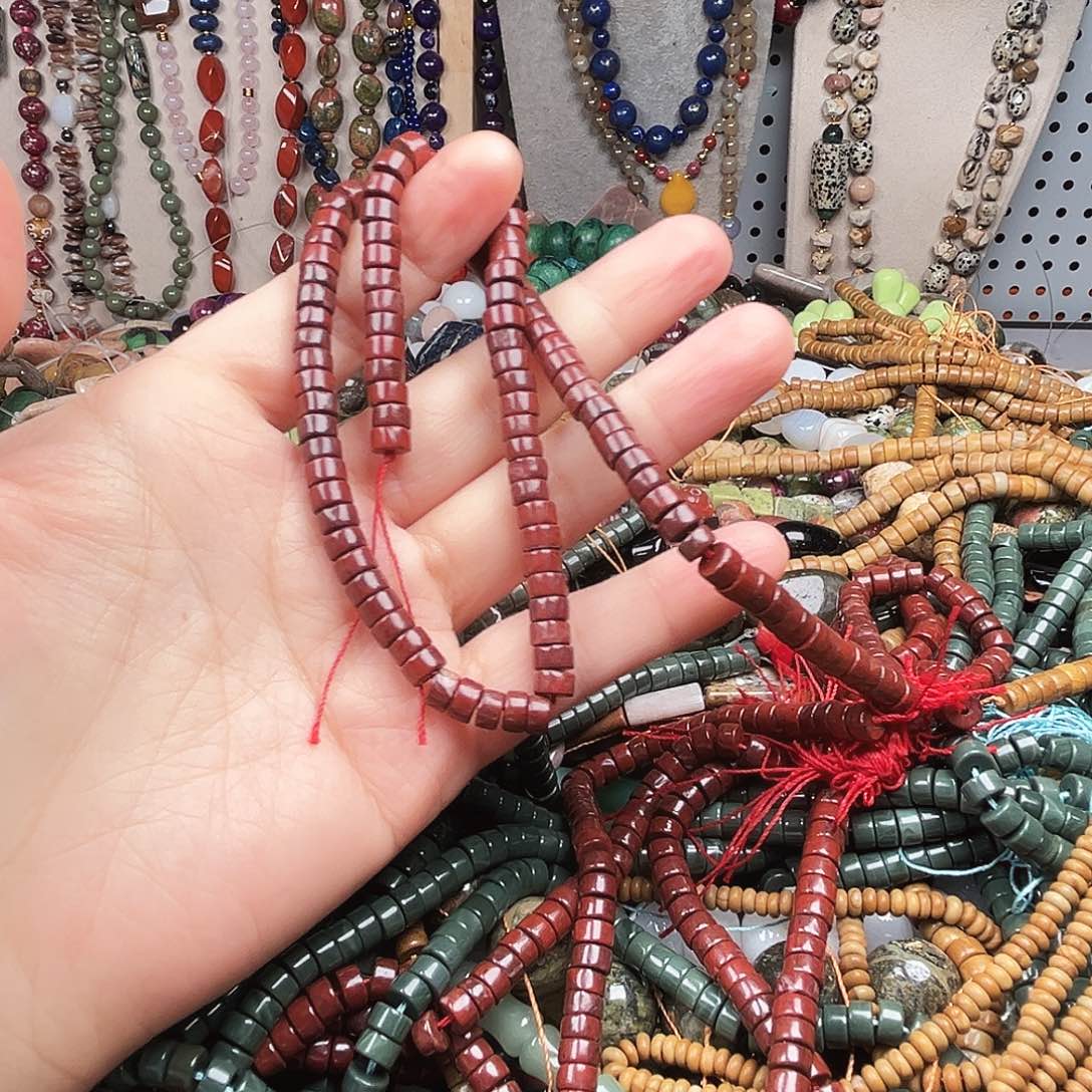 玛瑙/玉髓合金珠宝半成品红纹