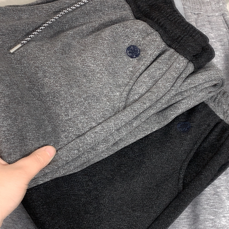 宝衣家 冬款加厚青花瓷加绒弯刀裤女裤