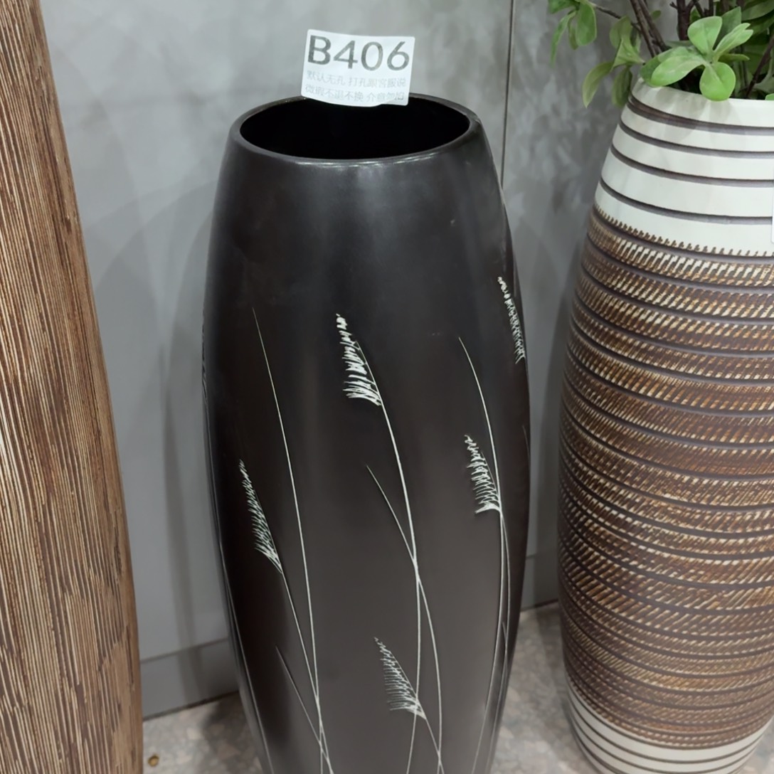 陶摆件瑕疵406景德镇陶瓷花瓶高50口11