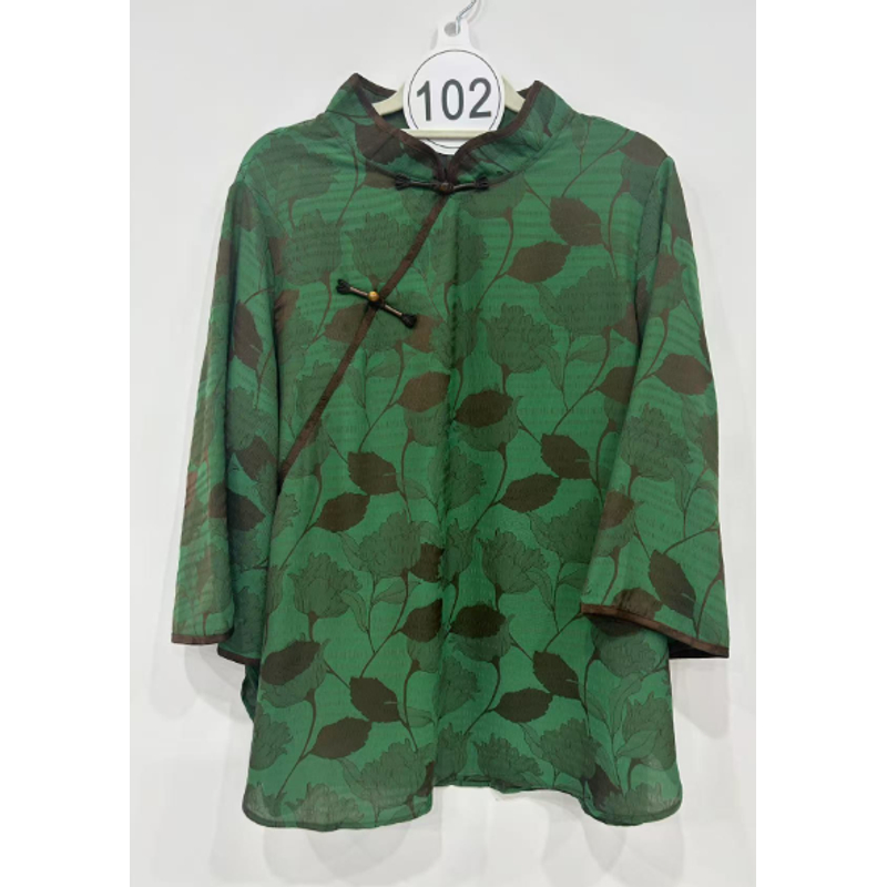 102号 夏季香云纱真丝大码上衣