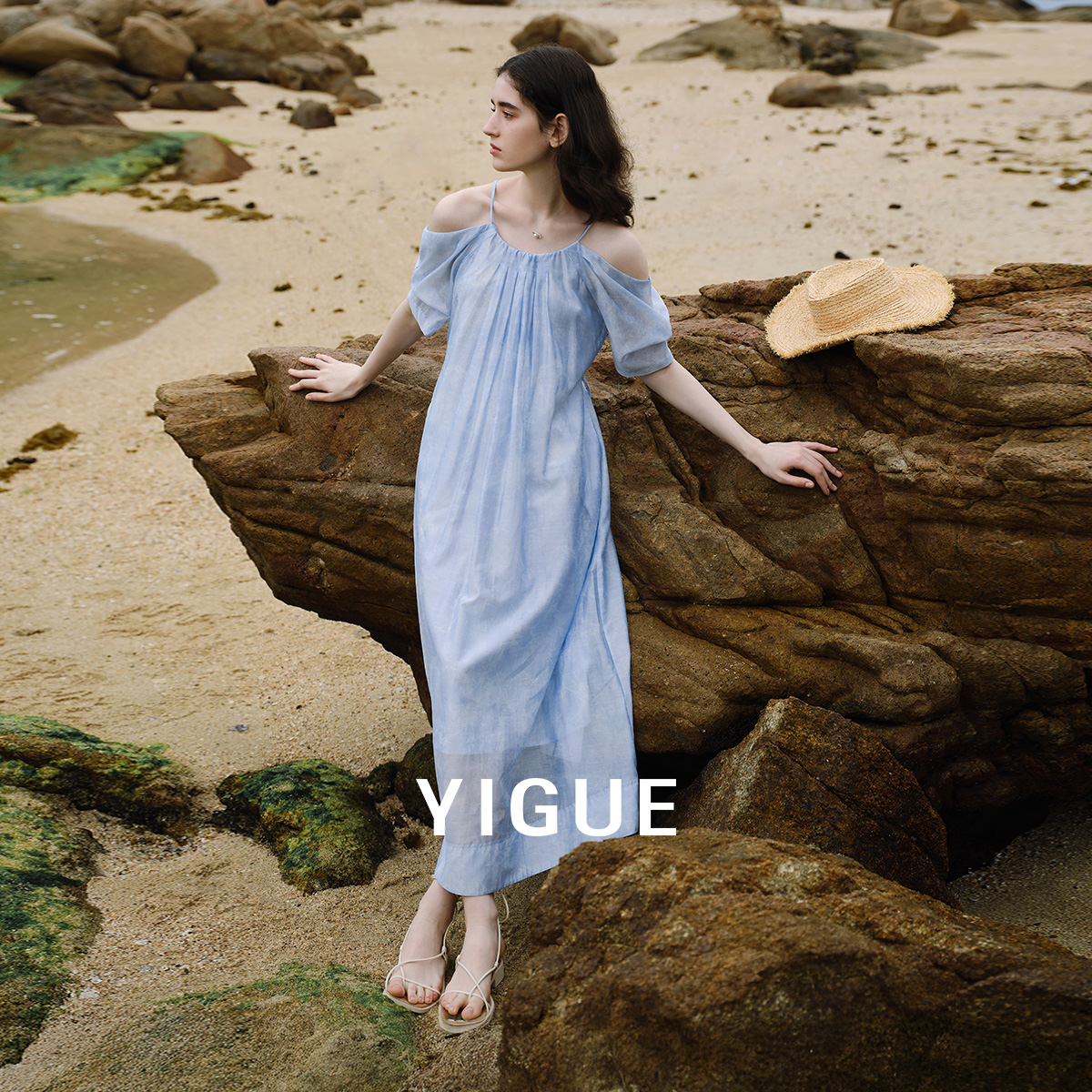 【黄蓉推荐】亦谷挂脖式连衣裙女夏季高级感轻奢浪漫裙子G5SAL070