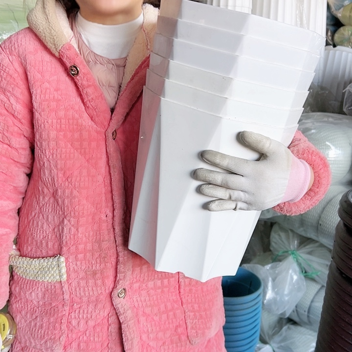 塑料瑕疵钻石盆4#白色6个无托