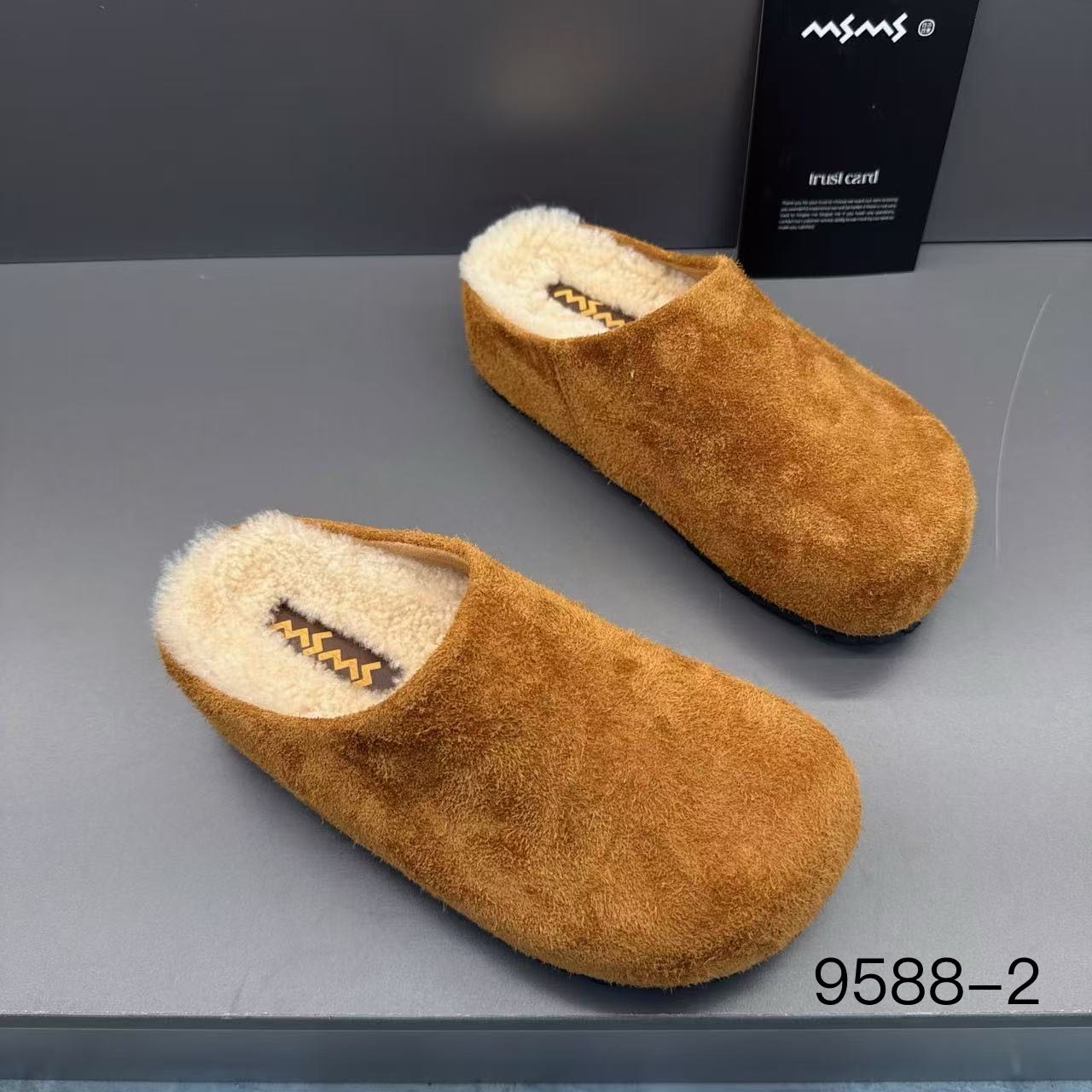 玛莎玛索秋季新款棉拖9588-2时尚百搭休闲网红半拖卡皮巴拉女鞋