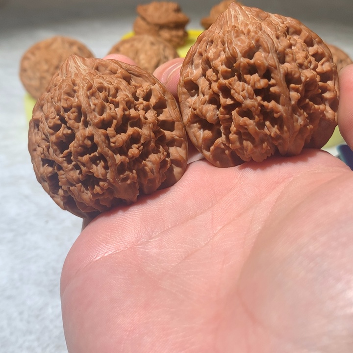 把件文玩核桃47全品百花山57g