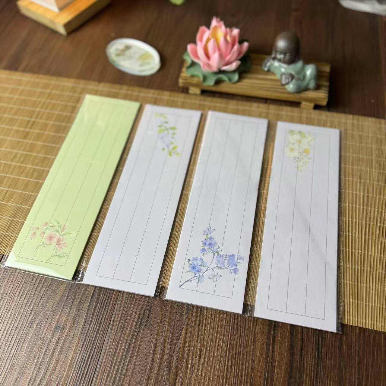 静德斋微喷蜡染【绢纸】-【清风诗词小笺】小楷行草书半生半熟宣纸