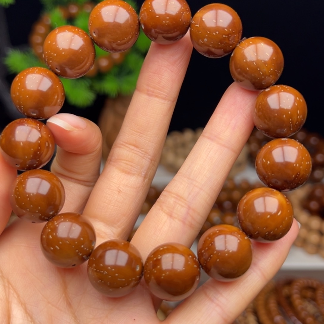 紫金鼠手串卡15+半实心满天星光珠