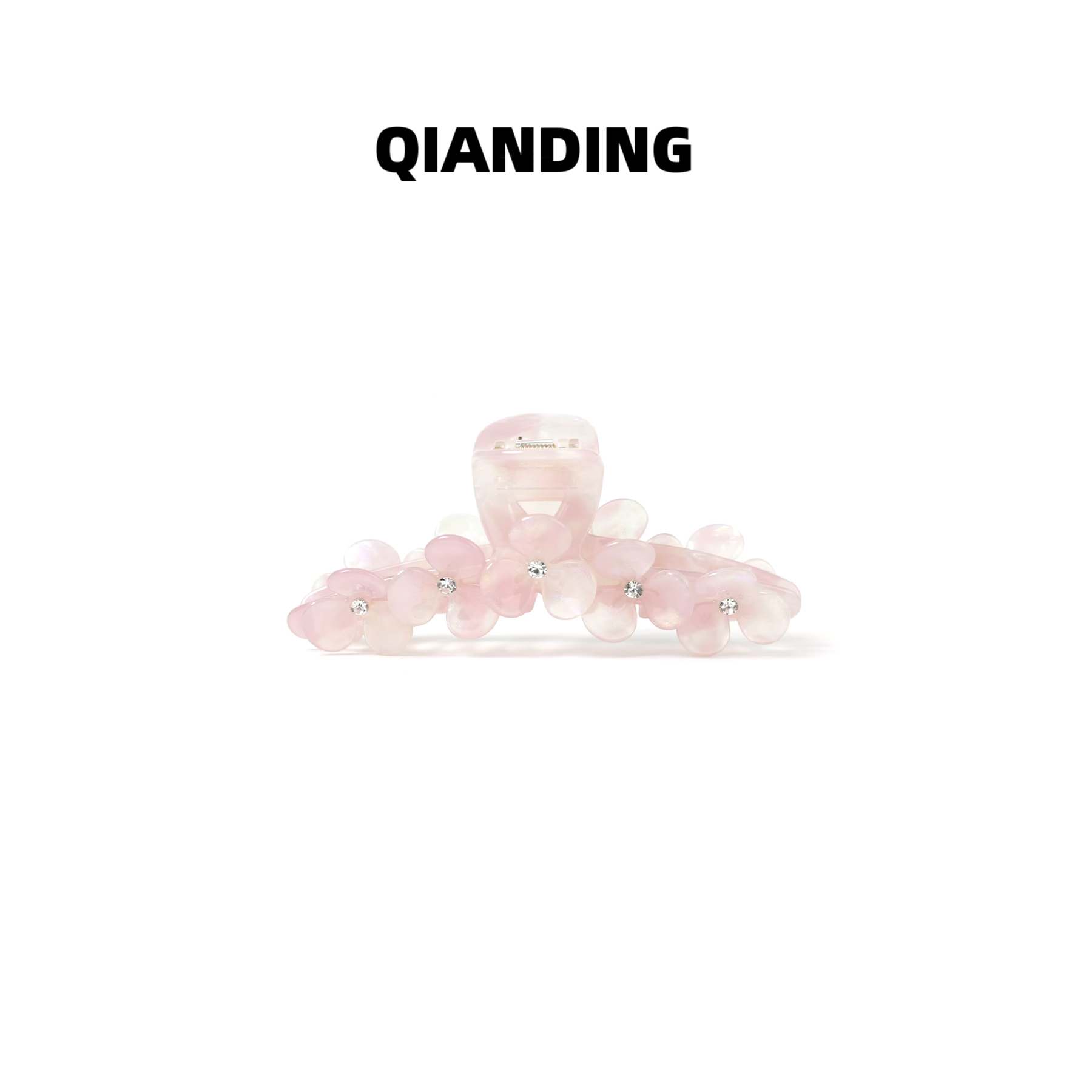 QD【樱花鲨鱼夹】重磅醋酸板材琉璃粉调少女感百搭时尚抓夹F1051