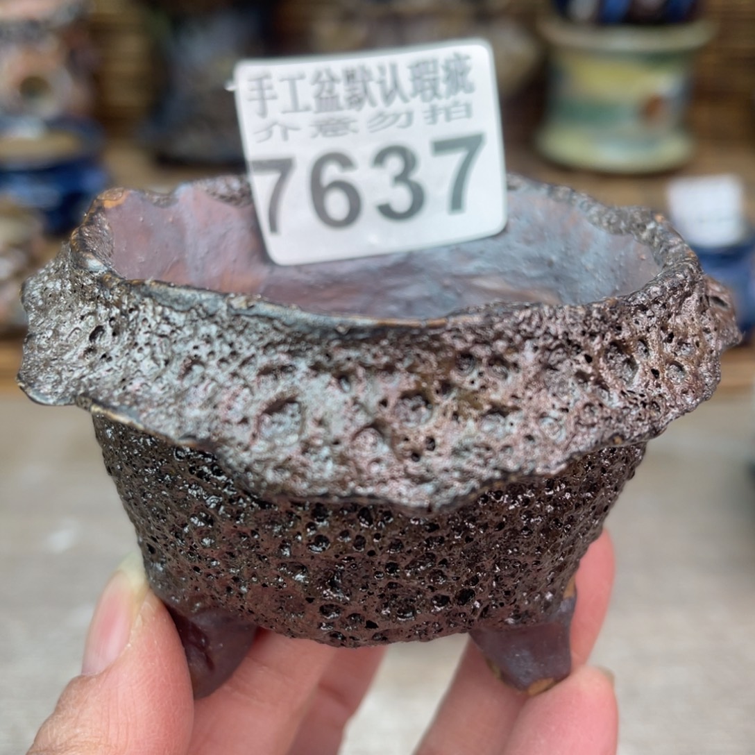 手工花盆默认瑕疵完美者勿拍