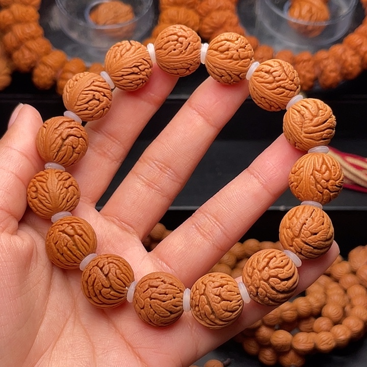 桃核手串精品绣球手串1.6