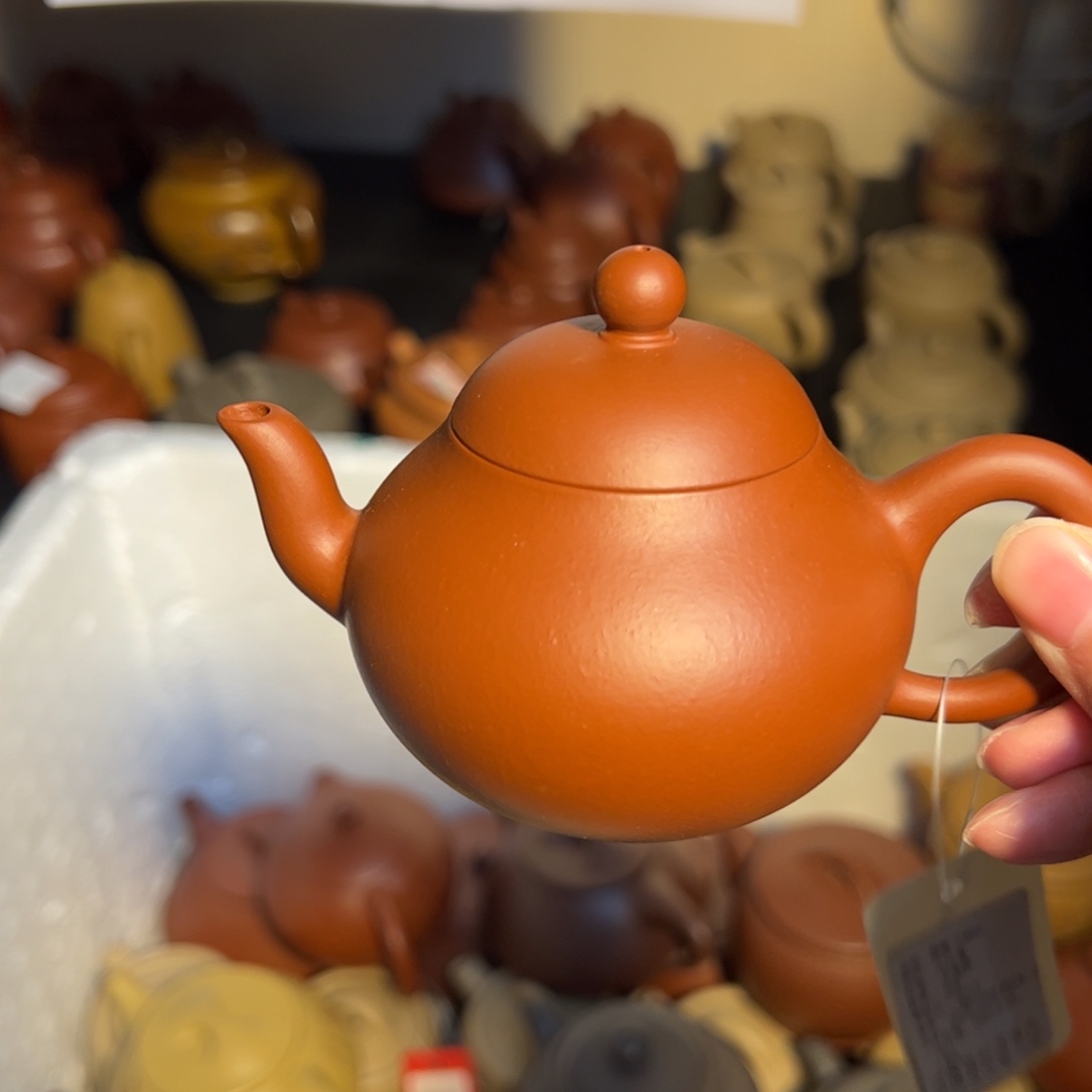 茶壶紫砂宜兴紫砂壶朱泥120