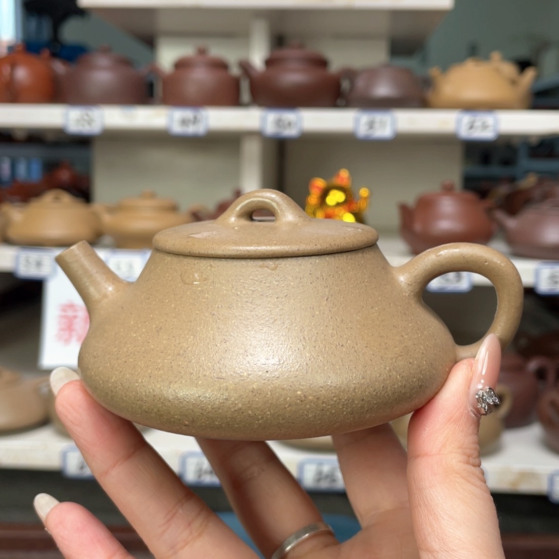 紫砂茶壶青降坡全手160毫升