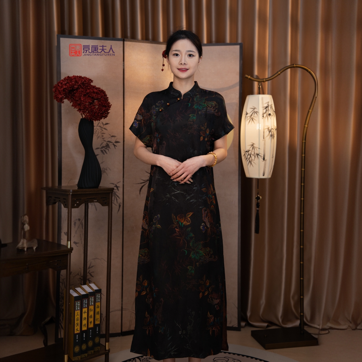 【京唐夫人·谨仪】新中式国风夏季新款圆领女装连衣裙