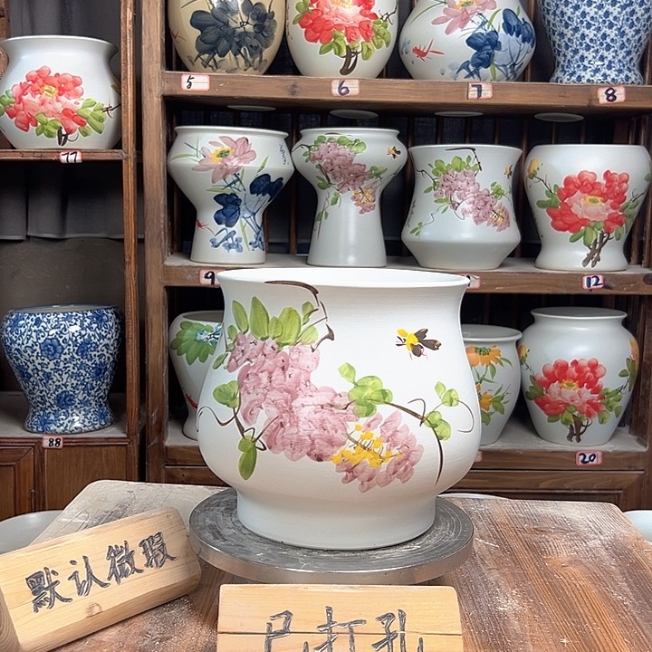 摆件高20口20紫藤新款新款陶瓷