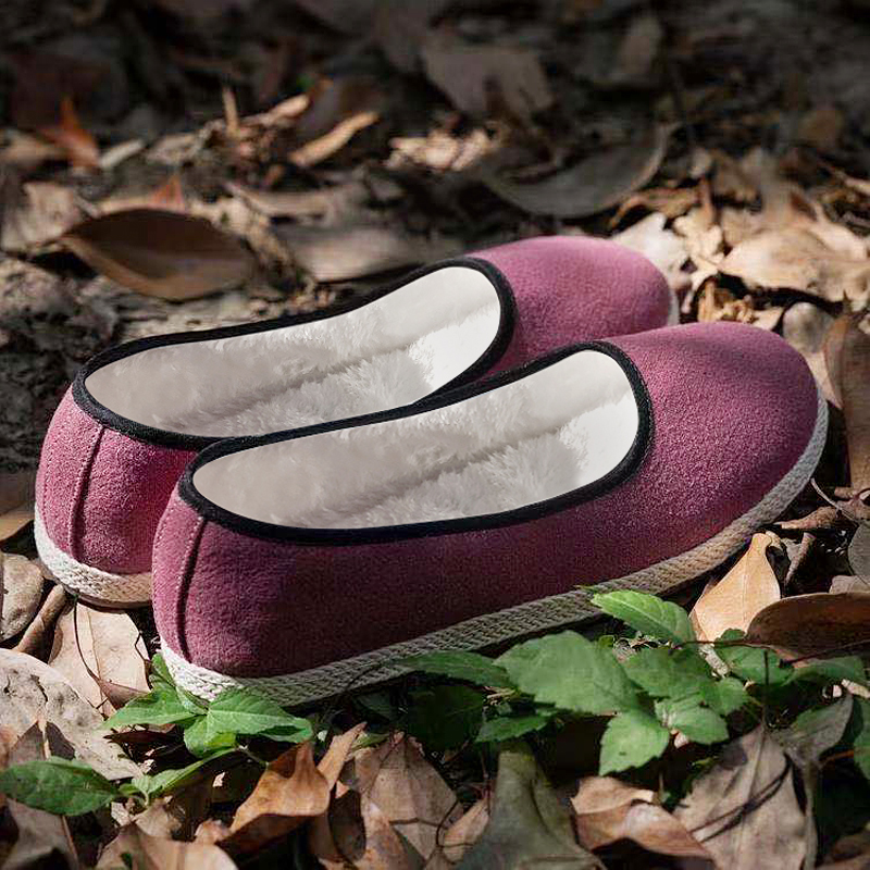 BUYUTANG/布语堂非遗手工浅口棉布鞋女冬季加绒保暖中国风汉服鞋