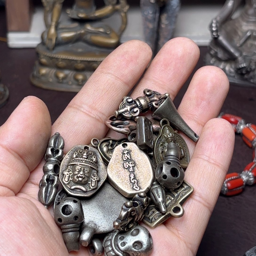 铜星月菩提挂件星月菩提