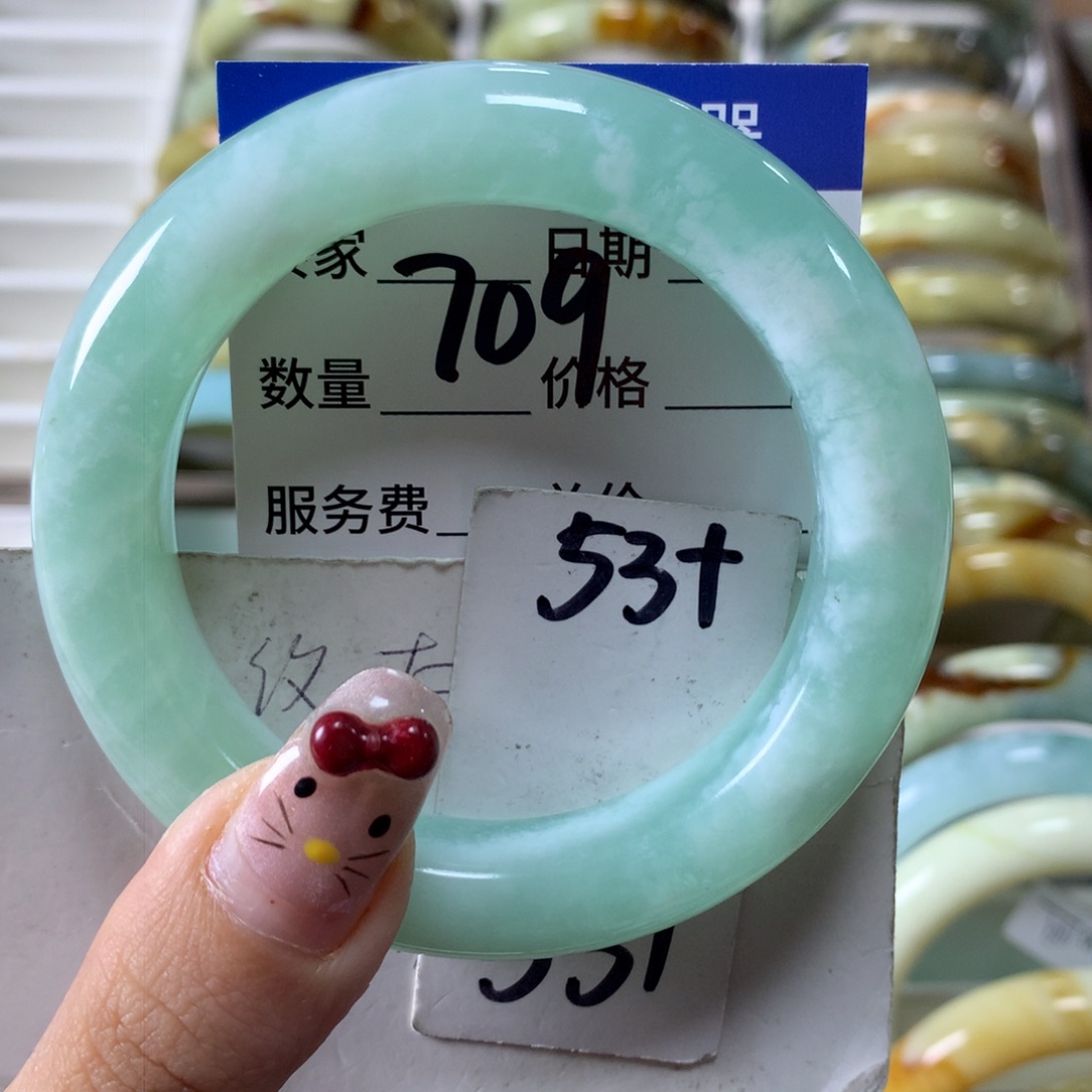 蛇纹石玉手镯未镶嵌709