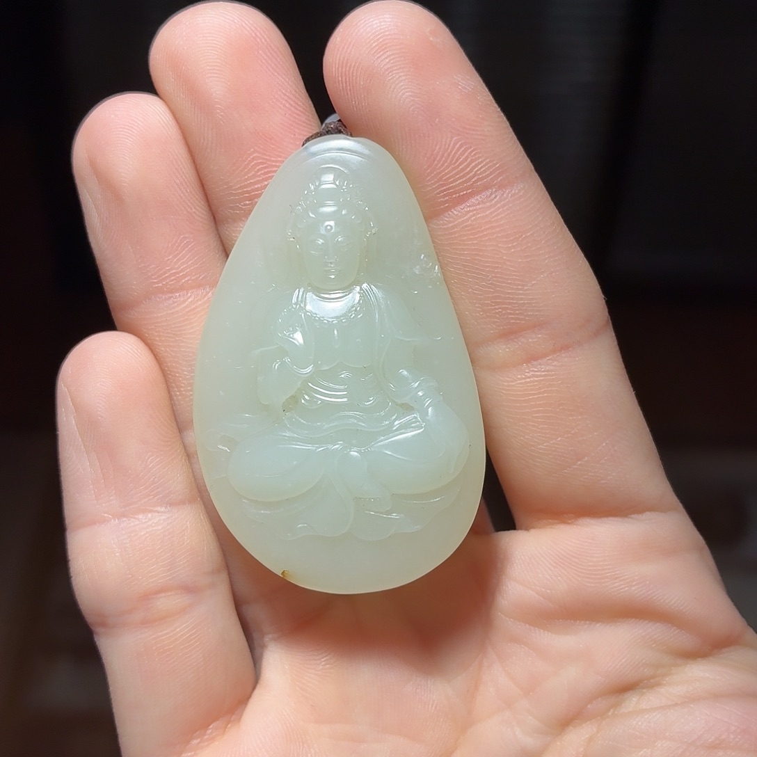 鸿***和田玉未镶嵌吊坠(不含链)