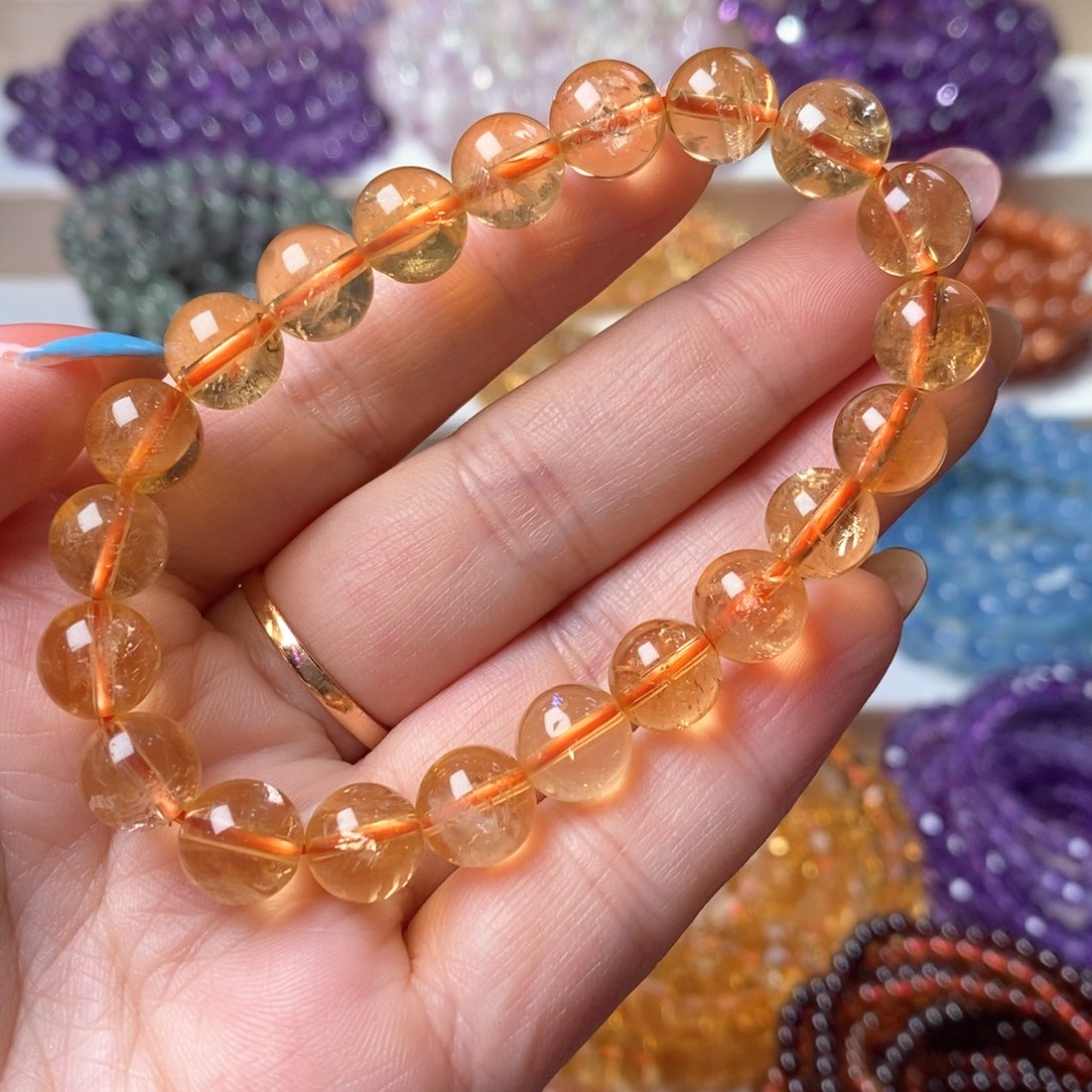 未镶嵌手串黄晶21.9