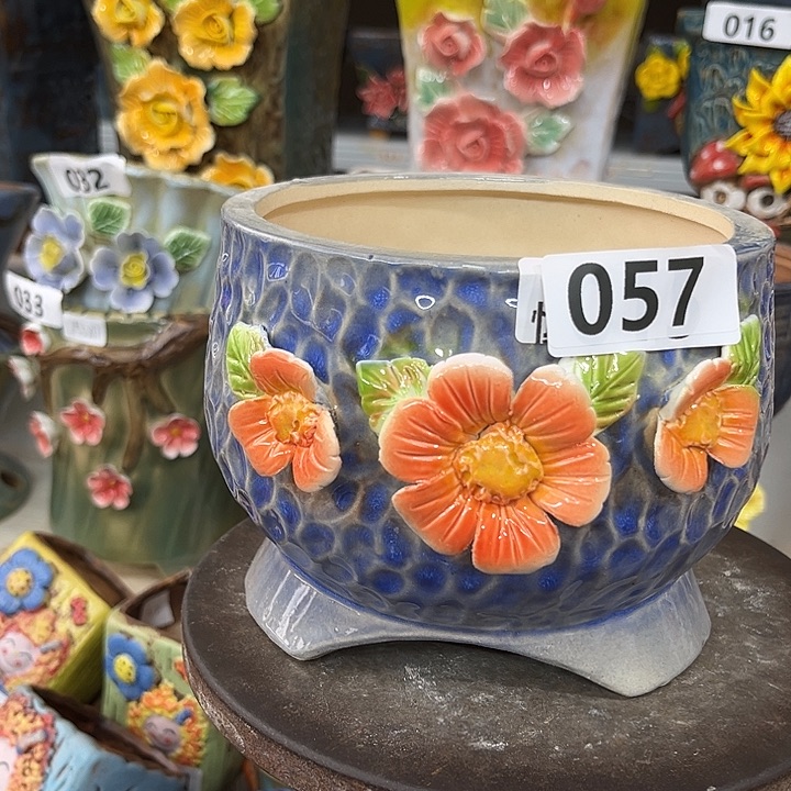 紫砂花盆粗陶材质多肉花盆