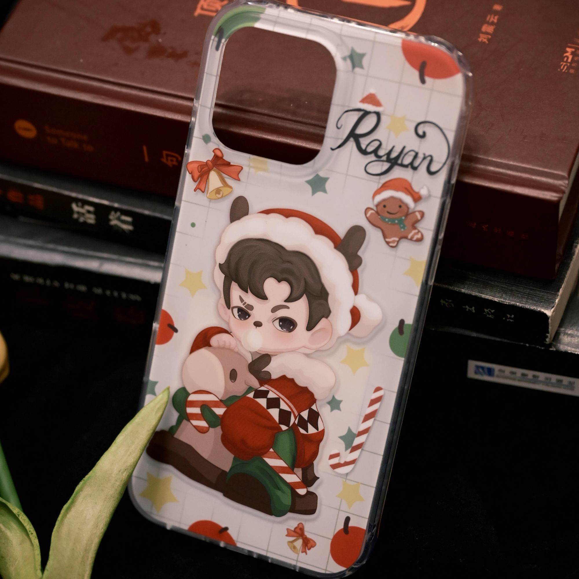 麋鹿圣诞rayan系列模内注塑imd卡通创意个性防摔按键全包手机壳
