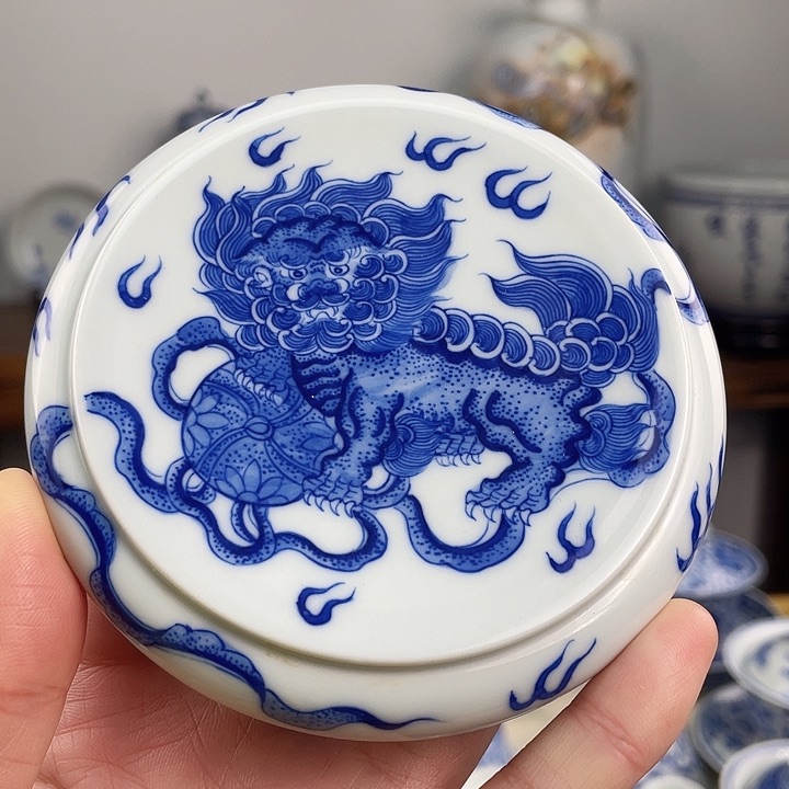 景德镇手绘青花盖置