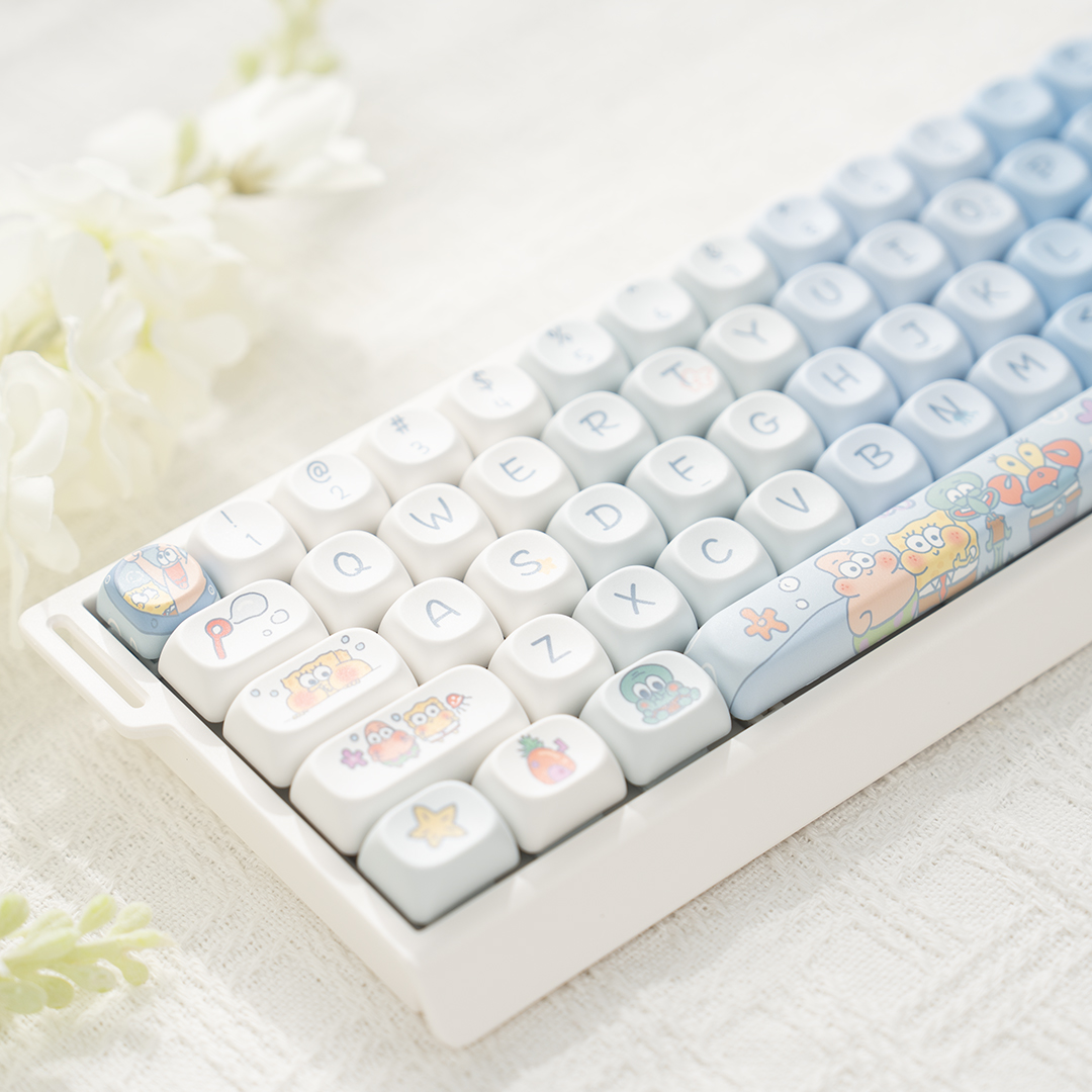 漫步猫M68/yg65无线机械键盘麻将音可爱女生办公游戏静音茶轴青轴