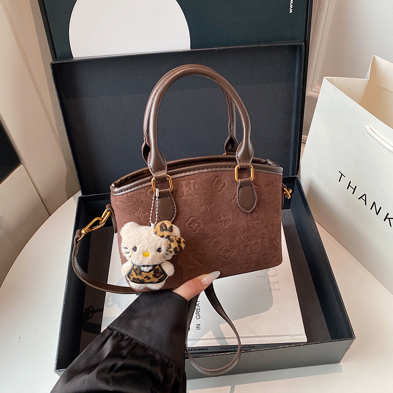 新款轻奢百搭高级感气质时尚斜挎女士包6225咖啡