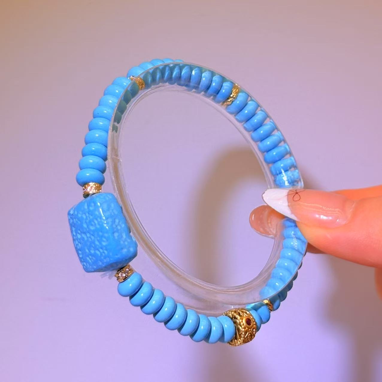 T1025 菱镁矿隔片手串 多样性发其一