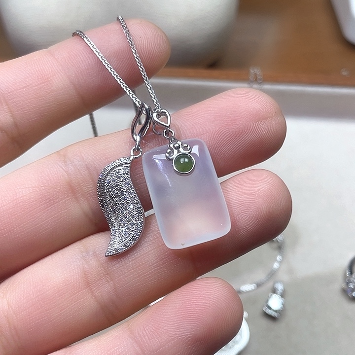 m***s坠链均925银珐琅套装