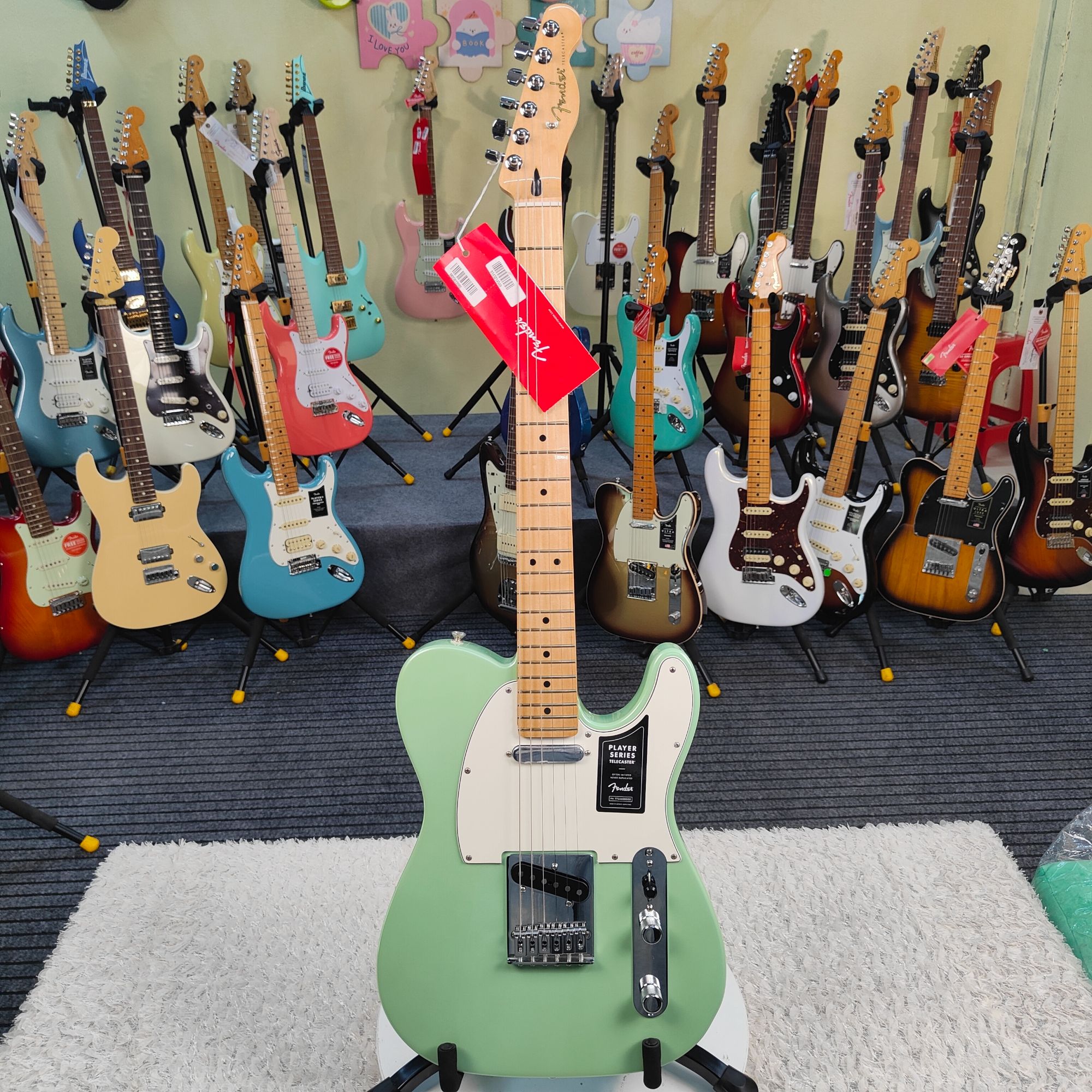 特价琴Fender芬达玩家tele电吉他枫木指板0145214549冲浪绿（fsr）
