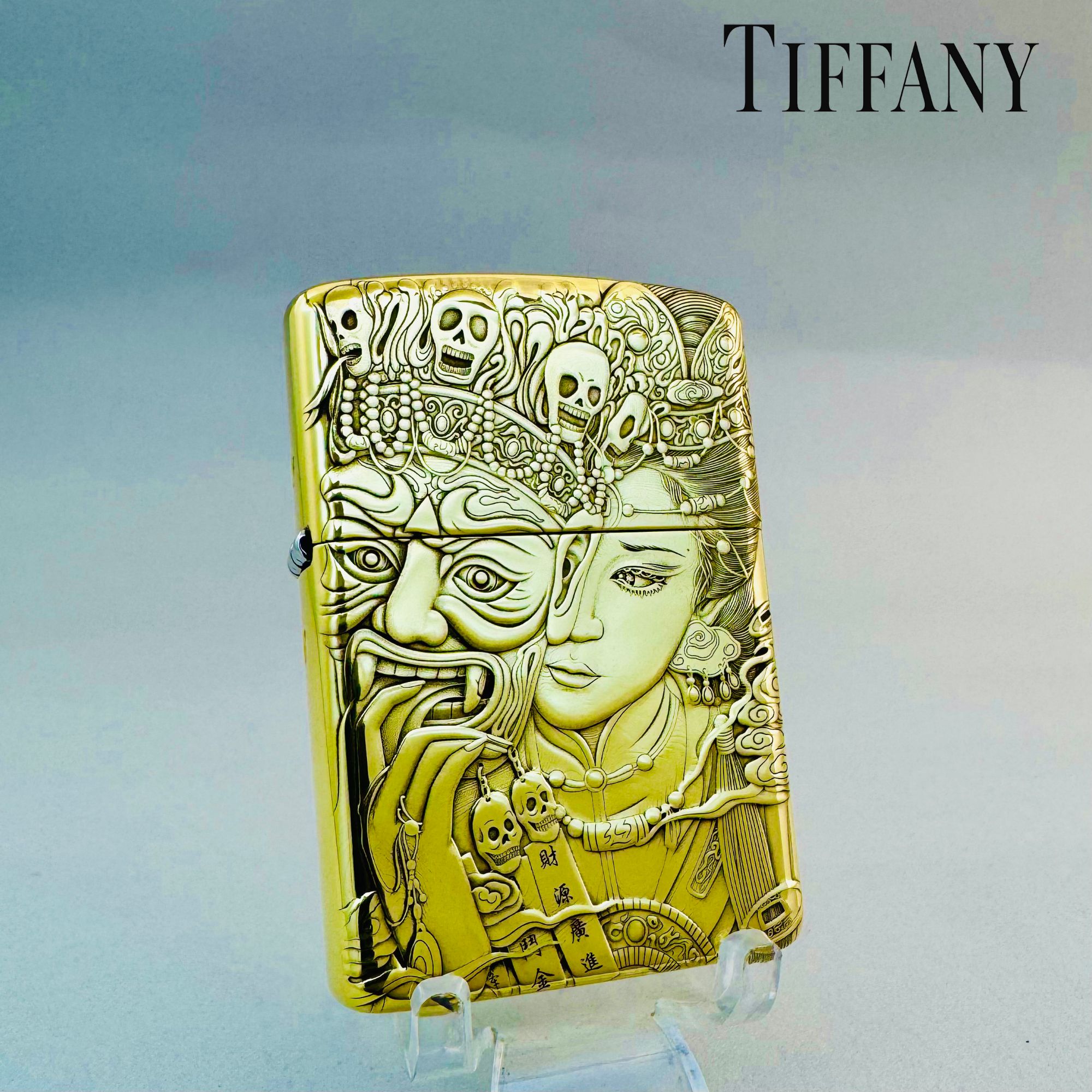 扎基拉姆双面浮雕工艺火机火凤凰工作室T10原铜加厚盔甲打火机