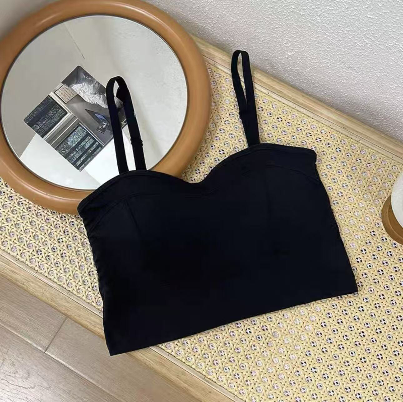 老板娘自留夏季冰丝美背吊带背心无痕透气舒适打底内衣女士