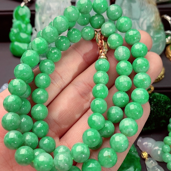 翡翠未镶嵌毛衣链