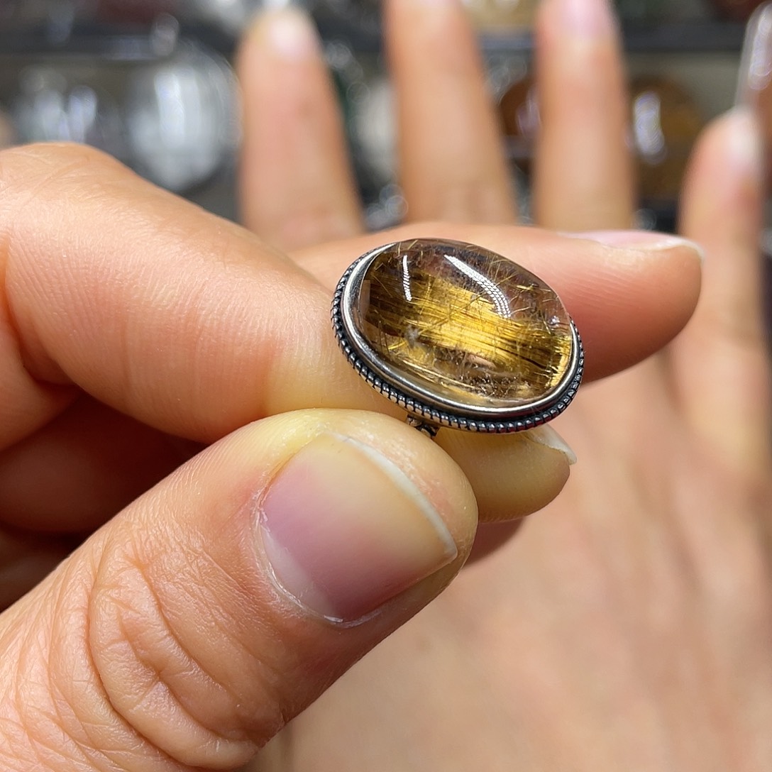 【闪购商品】水晶珠宝半成品银S925镶嵌戒指