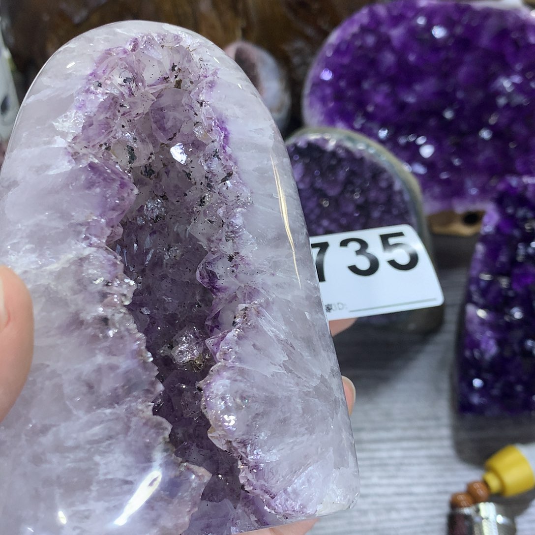 紫晶珠宝半成品未镶嵌735