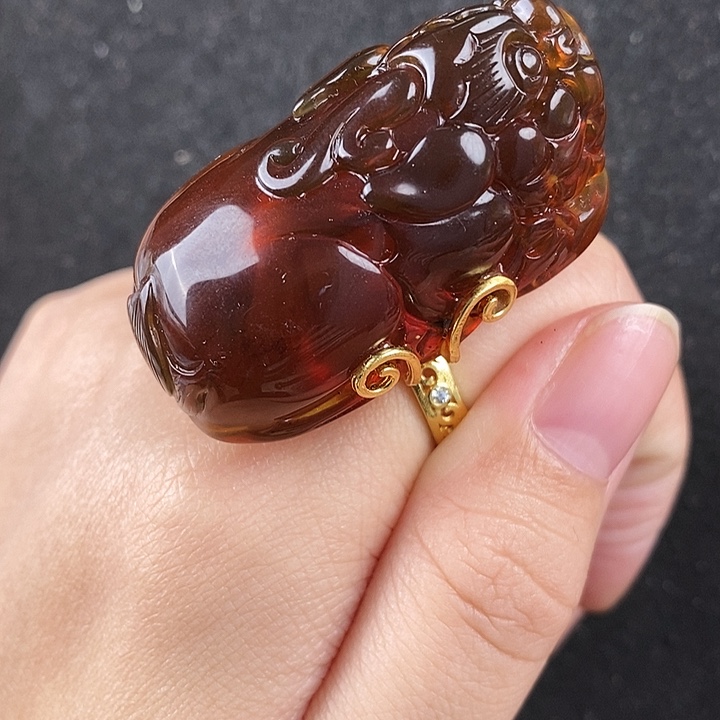琥珀银S925镶嵌珠宝奇石