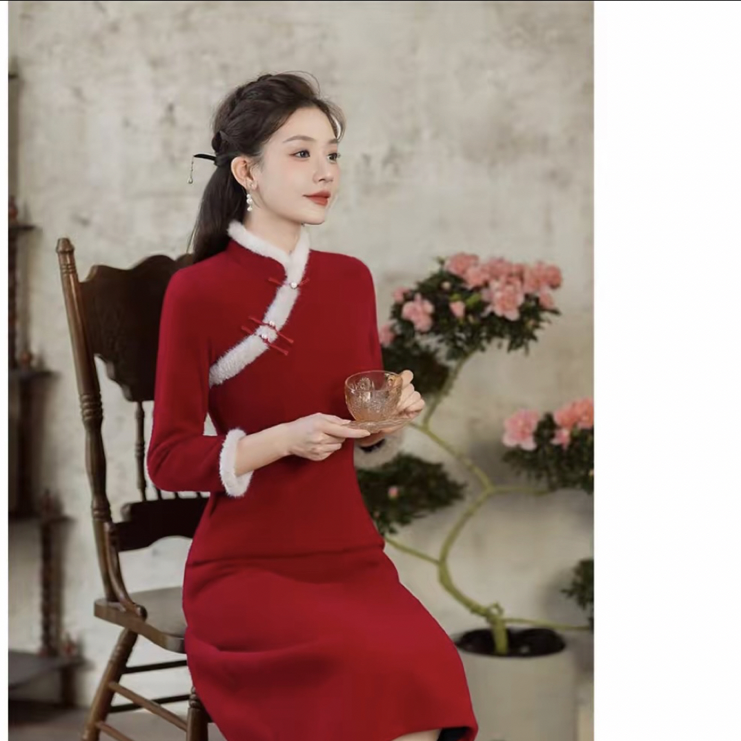 【心懂旗袍—今喜】纯色改良日常不开衩A版旗袍