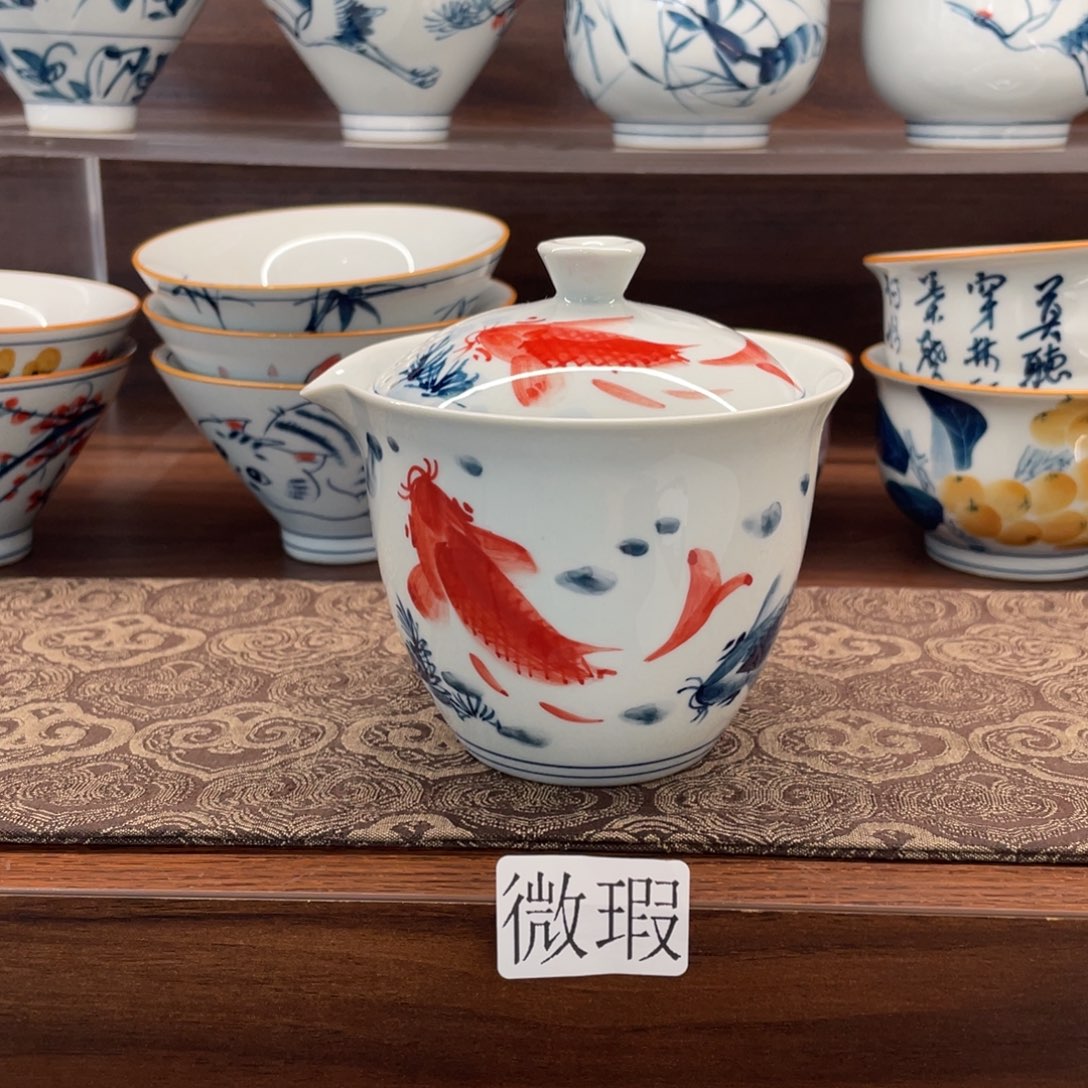 釉下老陶泥手工绘制